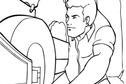 Coloriage-BATMAN-Bruce-Wayne-examine-une-voiture.jpg