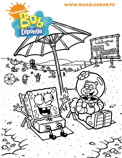 Coloriage-BOB-LEPONGE-A-la-plage-avec-Sandy.jpg