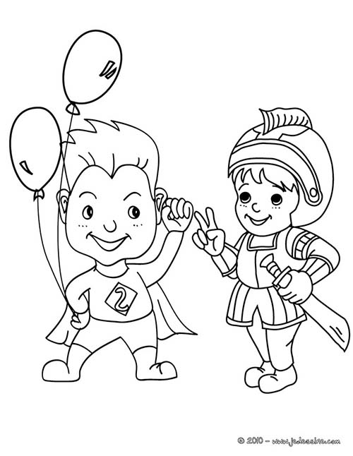 Coloriage-CARNAVAL-COSTUMES-Superman-et-chevalier-costume-a-colorier.jpg