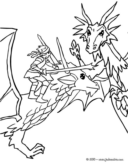 Coloriage-CHEVALIERS-ET-DRAGONS-Dragon-et-chevalier-attaquent-un-mechant-dragon.jpg