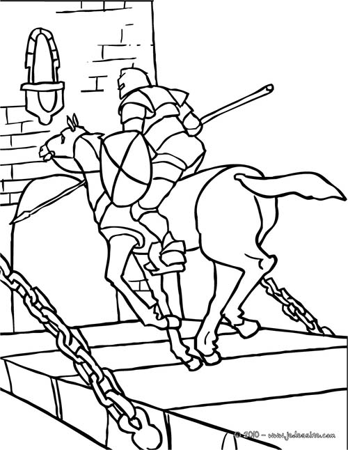 Coloriage-CHEVALIERS-ET-DRAGONS-Le-chevalier-franchit-le-pont-levis.jpg