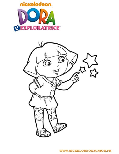 Coloriage-DORA-Coloriage-de-Dora-et-les-etoiles.jpg