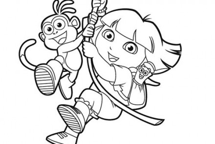 Coloriage-DORA-Coloriage-de-Dora-imitant-Tarzan.jpg