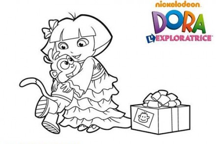 Coloriage-DORA-Coloriage-du-cadeau-de-Dora-pour-Babouche.jpg