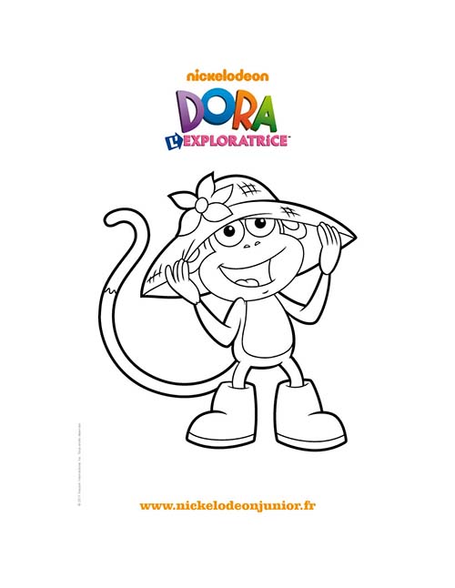 Coloriage-DORA-Coloriage-gratuit-BABOUCHE-et-son-chapeau.jpg