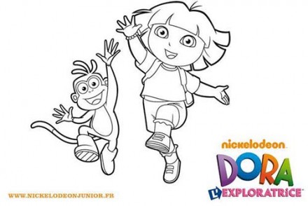 Coloriage-DORA-Dora-et-Babouche-sautent-de-joie.jpg