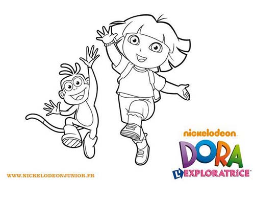 Coloriage-DORA-Dora-et-Babouche-sautent-de-joie.jpg