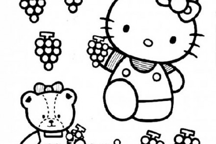 Coloriage-HELLO-KITTY-Coloriage-de-Hello-Kitty-qui-cueille-du-raisin.jpg