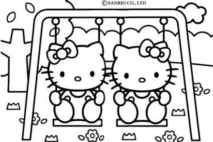 Coloriage-HELLO-KITTY-Coloriage-de-Hello-Kitty-sur-la-balancoire.jpg