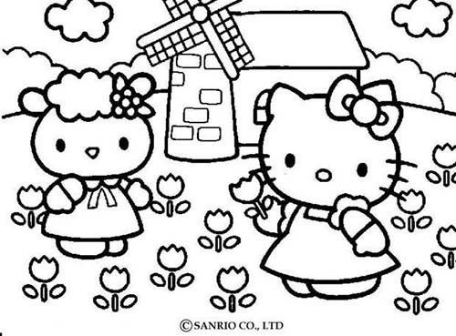 Coloriage-HELLO-KITTY-Hello-Kitty-cueille-des-fleurs.jpg