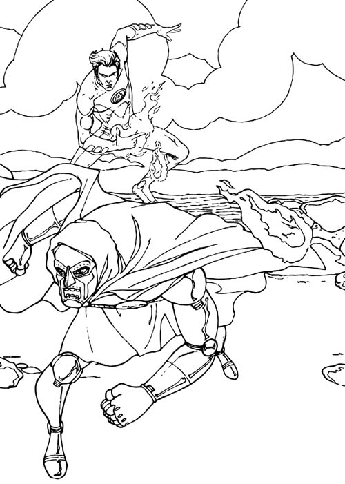 Coloriage-LES-4-FANTASTIQUES-Coloriage-de-Fatalis-et-la-Torche.jpg