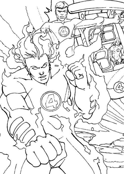 Coloriage-LES-4-FANTASTIQUES-Coloriage-de-Johnny-qui-flambe.jpg