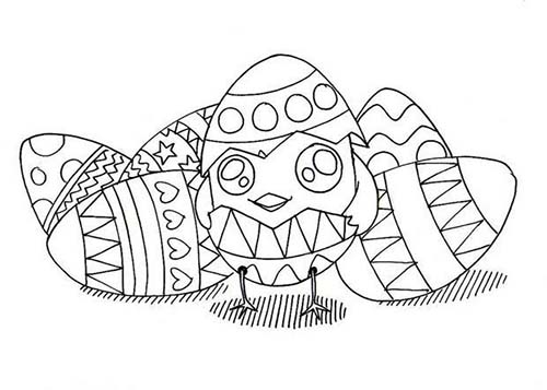 Coloriage-OEUF-DE-PAQUES-Coloriage-dun-poussin-et-son-oeuf.jpg