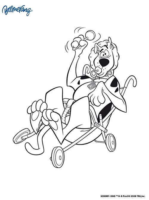 Coloriage-SCOOBY-DOO-Coloriage-de-Scooby-Doo-dans-une-poussette.jpg