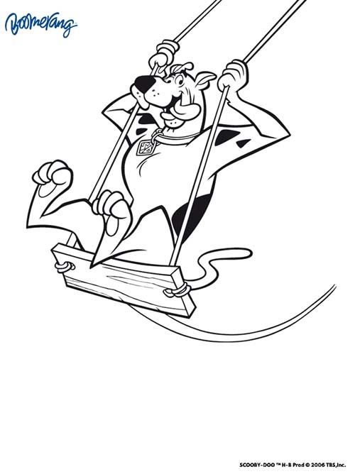 Coloriage-SCOOBY-DOO-Coloriage-de-Scooby-Doo-sur-une-balancoire.jpg