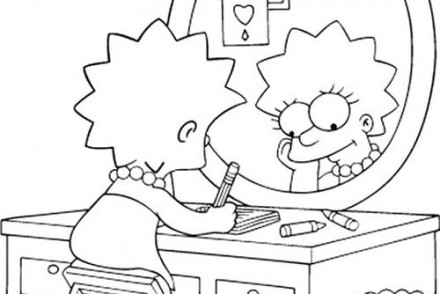 Coloriage-SIMPSON-Coloriage-de-Lisa-et-son-journal-intime.jpg