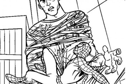 Coloriage-Spiderman-Lhomme-de-sable-piege-par-la-toile-de-spiderman.jpg