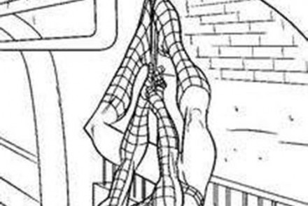 Coloriage-Spiderman-Spiderman-a-lenvers.jpg