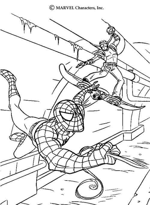 Coloriage-Spiderman-Spiderman-attaque-par-le-Bouffon-vert.jpg