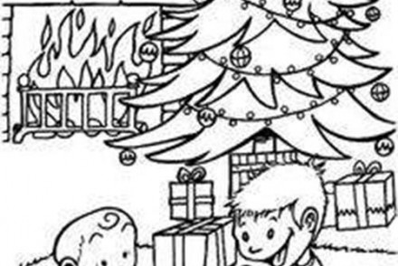 coloriage des cadeaux de noel cadeau grand pere a colorier