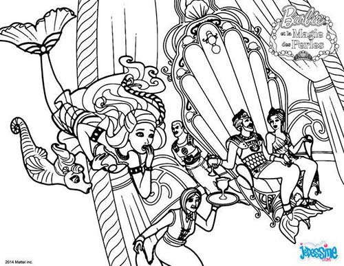 Coloriage Barbie et la Magie des Perles Le couple royal