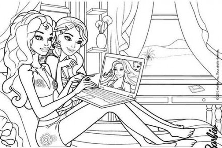 Coloriages-Barbie-et-le-Secret-des-Sirenes-Fallon-et-Hadley-devant-leur-ordinateur.jpg