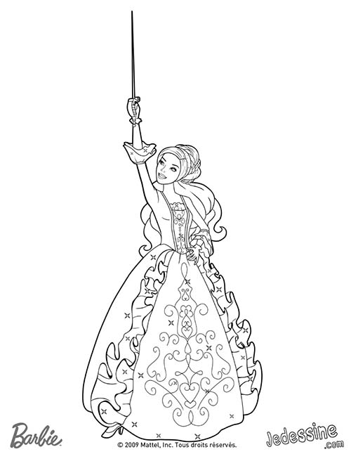 Coloriages-Barbie-et-les-3-Mousquetaires-Coloriage-de-Viveca-brandissant-son-epee-2.jpg