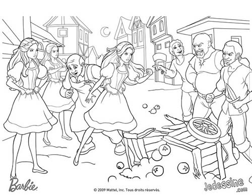 Coloriages-Barbie-et-les-3-Mousquetaires-Coloriage-dune-querelle-entre-Barbie-et-les-hommes-du-village.jpg