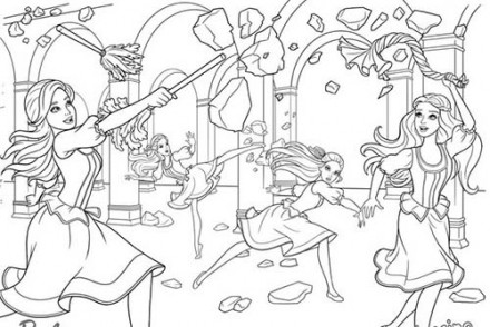 Coloriages-Barbie-et-les-3-Mousquetaires-Lentrainement-de-Barbie-Aramina-Corinne-et-Renee.jpg