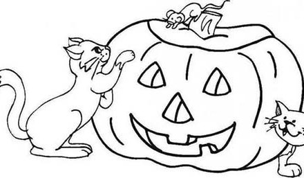 Coloriages-Citrouilles-Halloween-Coloriage-de-la-citrouille-et-des-chats.jpg