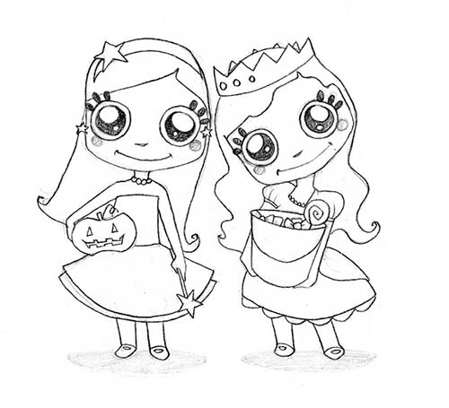 Coloriages-Enfants-deguises-pour-Halloween-Coloriage-de-princesses.jpg