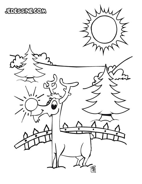 coloriage rennes du pere noel coloriage dun renne de noel