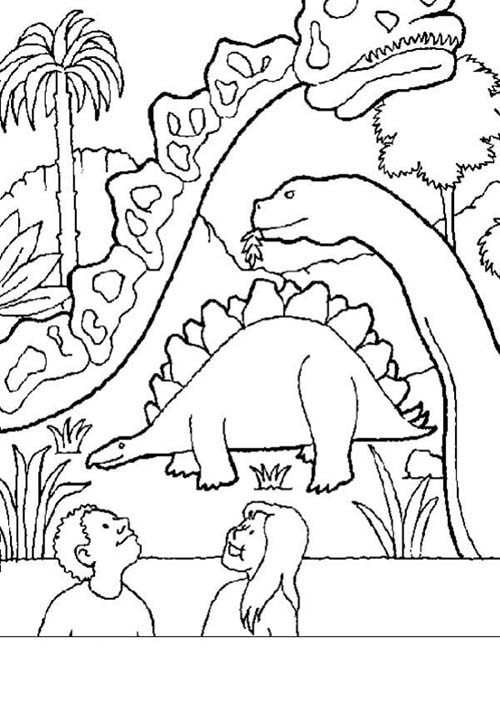 Coloriages-de-Dinosaures-Dinosaures-dans-un-musee.jpg