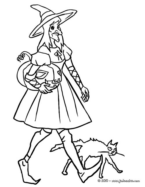 Coloriages-de-Sorcieres-dHalloween-CHAT-NOIR-ET-SORCIERE-a-colorier.jpg