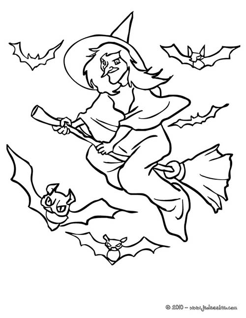 Coloriages-de-Sorcieres-dHalloween-COloriage-dune-SORCIERE-volante.jpg