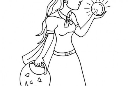 Coloriages-de-Sorcieres-dHalloween-Coloriage-dune-SORCIERE-et-de-sa-boule-de-cristal.jpg