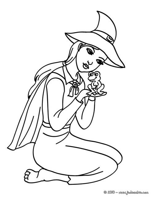 Coloriages-de-Sorcieres-dHalloween-SORCIERE-et-grenouille-a-colorier.jpg