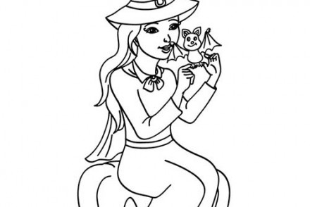 Coloriages-de-Sorcieres-dHalloween-SORCIERE-et-sa-chauve-souris-a-colorier.jpg