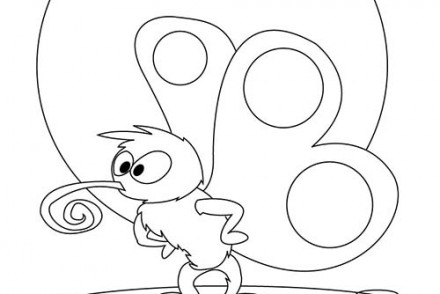 Coloriage Droles de petites betes Coloriage Simeon le Papillon