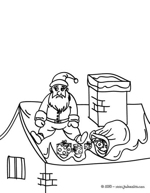 Coloriages-du-Pere-Noel-Coloriage-Pere-Noel-sur-le-toit-a-colorier.jpg