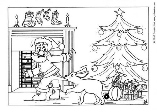 Coloriages-du-Pere-Noel-Coloriage-du-Pere-Noel-attaque-par-un-chien.jpg