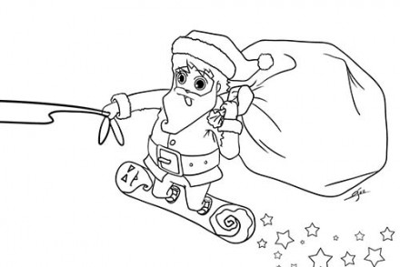 Coloriages-du-Pere-Noel-Coloriage-du-Pere-Noel-sur-un-surf.jpg