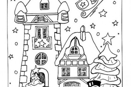 Coloriages-du-Pere-Noel-Santa-Claus-quitte-le-village-de-Noel.jpg