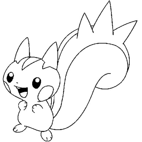 coloriage dessin a imprimer du pokemon pachirisu